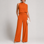 High Neck Sleeveless Jumpsuit
