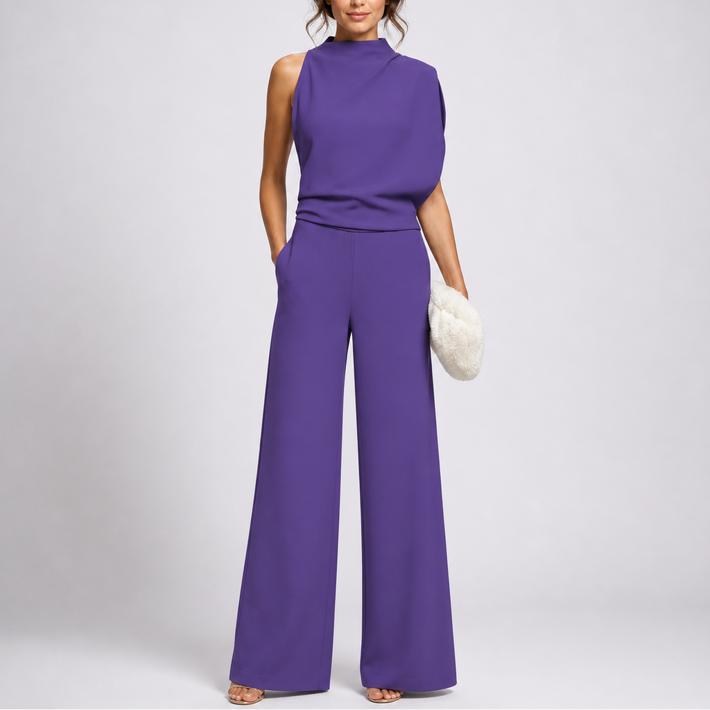 High Neck Sleeveless Jumpsuit
