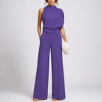 High Neck Sleeveless Jumpsuit