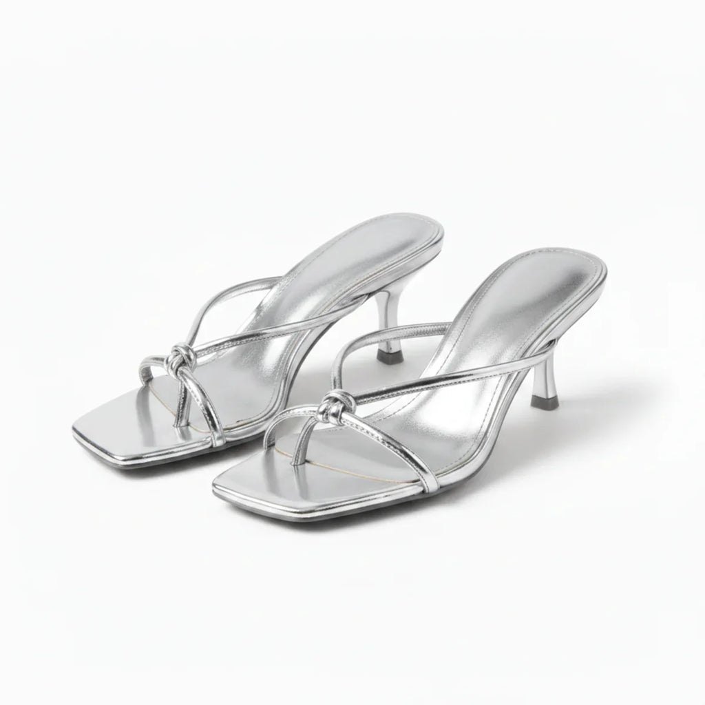 Elegant Knot Strap Orthopedic Heels